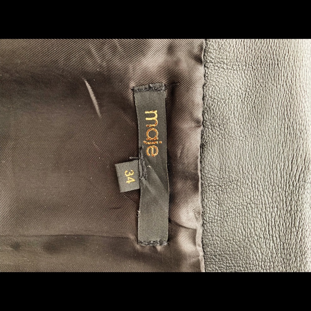 Maje leather mini skirt - Picture 3 of 8